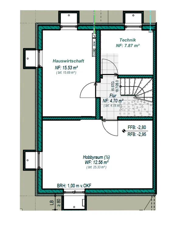 Josefstraße 34 - Grundriss Keller