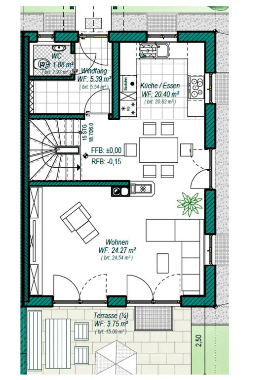 Josefstraße 36 - Grundriss Erdgeschoss